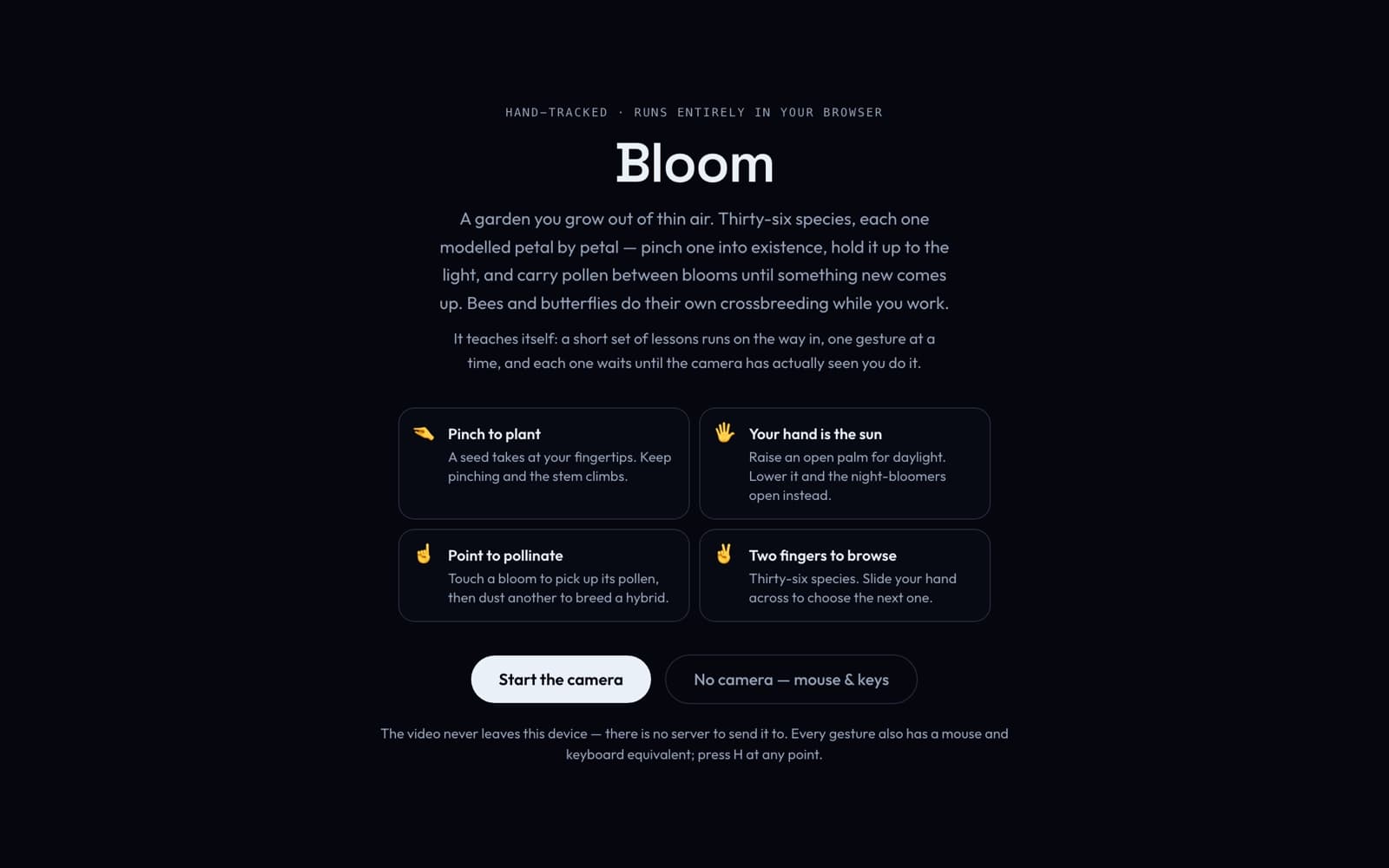 Bloom running in a browser